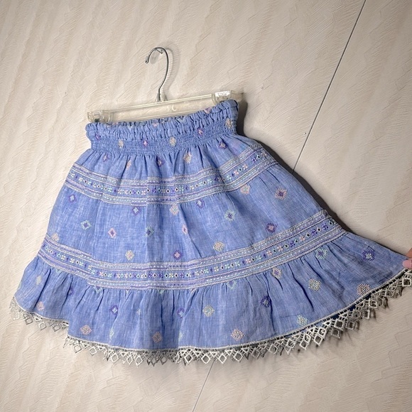 🔥 TEMPTATION POSITANO Chiesa Nuova embroidered Linen skirt MADE IN ITALY small - Picture 4 of 11